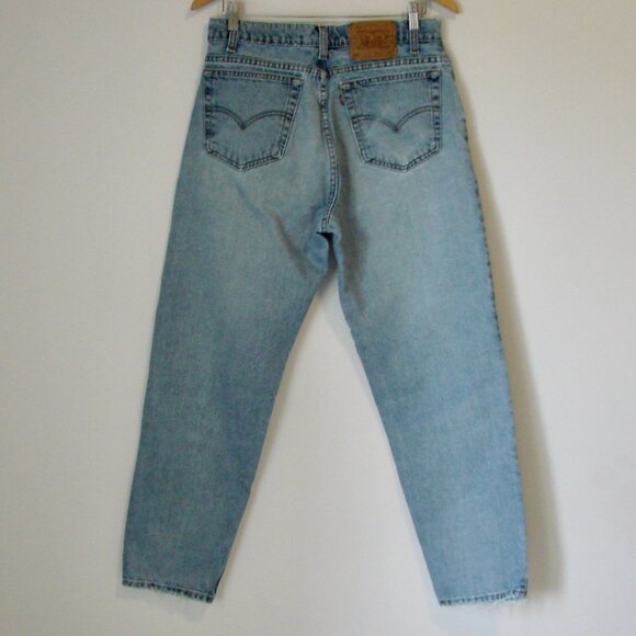 Vintage Levi's 550 Jeans Relaxed Fit Tapered Leg Black Batwing 1991 90s 34 x 30 - Picture 10 of 15